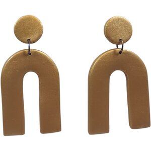 Modern Arch Gold Earrings